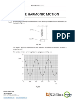 Simple Harmonic Motion: 1 - Question Paper