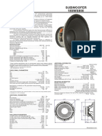 Subwoofer 18SWS800: Specifications