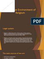 Legislative Environment of Belgium