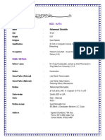 Bio-Data: Name Age Height Religion Qualification