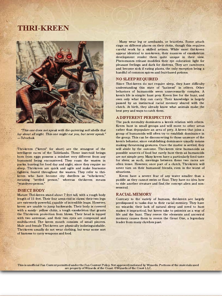 Dark Sun Player's Guide 5th Edition D&D - GM Binder (19-28) | PDF