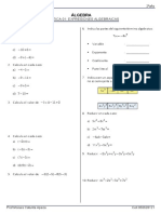 Algebra 01 - Expresiones Algebraicas