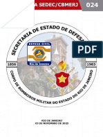 Resumo diário de serviços, operações e alterações do Corpo de Bombeiros Militar do Rio de Janeiro