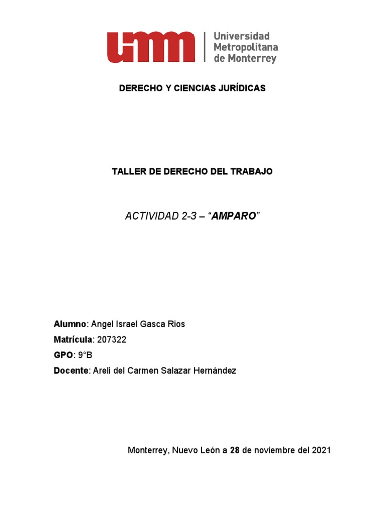 Amparo Directo en Materia Laboral | PDF | México | Ley Pública
