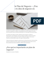 Plantilla de Plan de Negocio