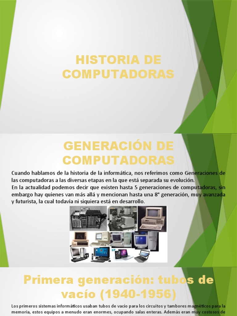 Evolución de las Generaciones de Computadoras | PDF | Microprocesador ...