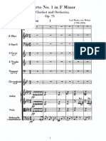 Clarinet Concerto No. 1 in F Minor, Op. 73 - Complete Score