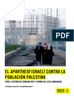 Amnistia Internacional - Relatorio Sobre Apartheid en Israel