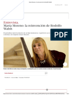 María Moreno - La Reinvención de Rodolfo Walsh