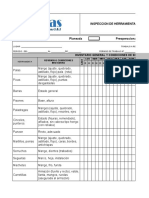 Inspección herramientas manuales