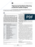 Application of Mechanical Ventilation Weaning Predictors After Elective Cardiac Surgery