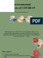 Environmental Impacts of COVID-19: A Call for Sustainable Solutions