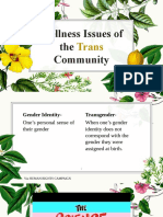 Wellness Issues of The Trans Community
