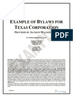 2 Bylaws Texas Corporation