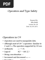 Operators, Type Safety