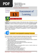 NICHOL ADAN - Learning Episode 13 - Assessment OF Learning | PDF ...