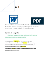 Práctica 1 - Ejercicio de Ortografía Trabajando Con Word