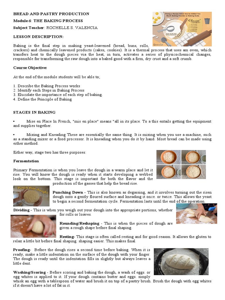 Baking Process in Bread Production | PDF | Dough | Breads