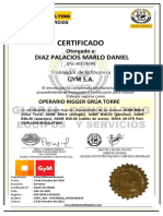 Certificado Rigger Grua Torre 14 de Octubre - Mina - Marlo