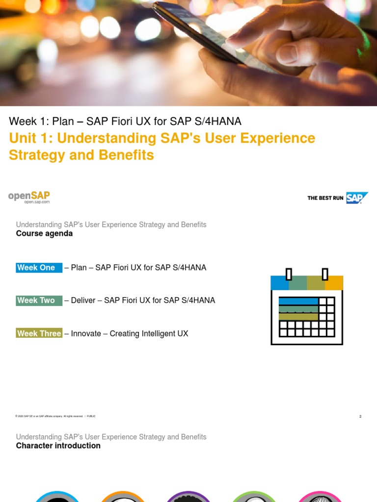 Unit 1 Understanding SAP's User Experience Strategy and Benefits PDF