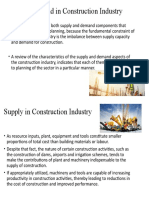 Supply & Demand in Construction Industry