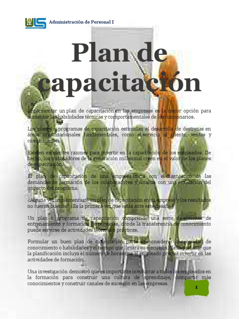 Plan de Capacitación en Empresas | PDF | Gestión de recursos humanos ...