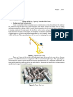 Design of 500kg Capacity Portable Lift Crane