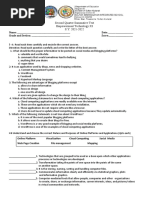 Second Quarter Summative Test Empowerment Technology XI S.Y. 2021-2022