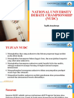 National University Debate Championship (Nudc)