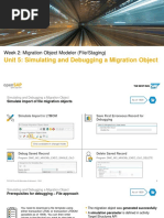 Unit 5: Simulating and Debugging A Migration Object