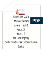 Surat - Pemberitahuan - Kedatangan - Santri Bibi