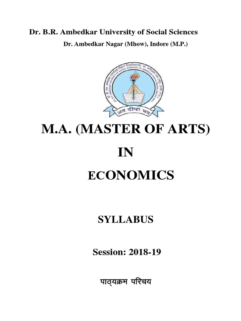 Uprtou Ma Economics Syllabus