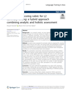 Developing A Scoring Rubric For L2 Summary Writing: A Hybrid Approach Combining Analytic and Holistic Assessment