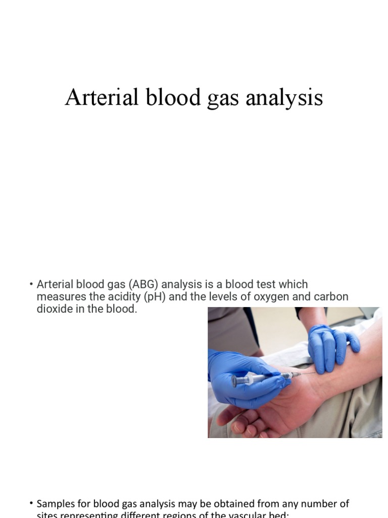 Arterial Blood Gases Arterial Blood Gas (ABG) Analysis – Yardcard