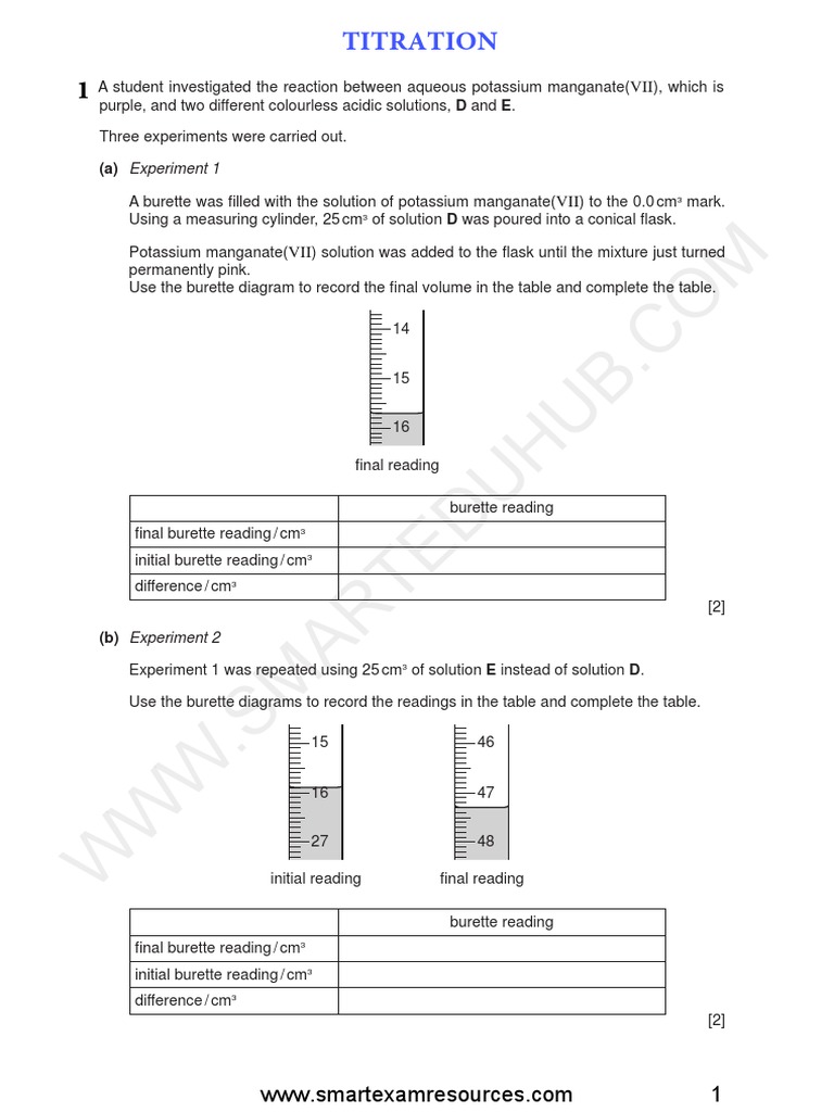 Analysis of AcidBase Titrations Determining the Concentrations of