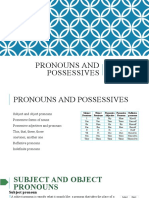 Pronouns and Possesives