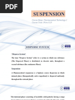 Suspension: Course Name: Pharmaceutical Technology-I Course Code: PHRM 3125