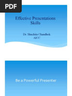 Effective Presentations Skills: Dr. Shuchita Chandhok Aicc