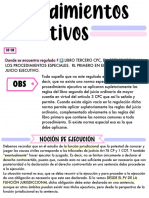 Procedimientos ejecutivos: regulación y noción