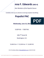 Evening Reception For Populist PAC