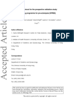 A Study Protocol For The Prospective Validation Study Screening Programme For Pre-Eclampsia (SPREE)