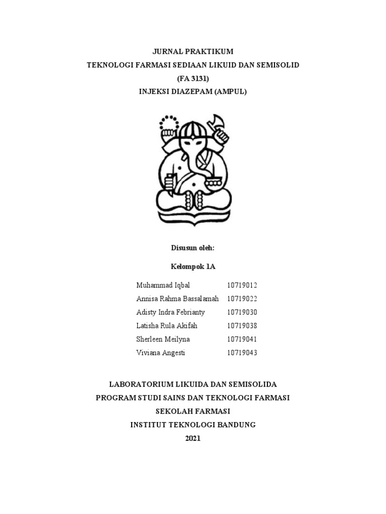 Sediaan Injeksi Diazepam Ampul | PDF