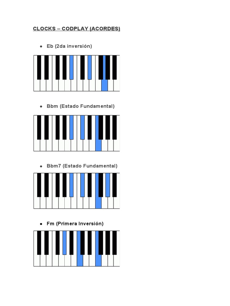 Clocks Acordes PDF