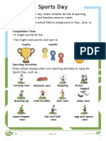 T L 53181 Ks1 Sports Day Differentiated Reading Comprehension Activity
