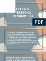 Aralin 3 Tekstong Deskriptibo