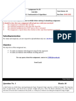 Instructions: Assignment No. 03 Fall 2021 CS502-Fundamentals of Algorithms Total Marks: 20 Due Date