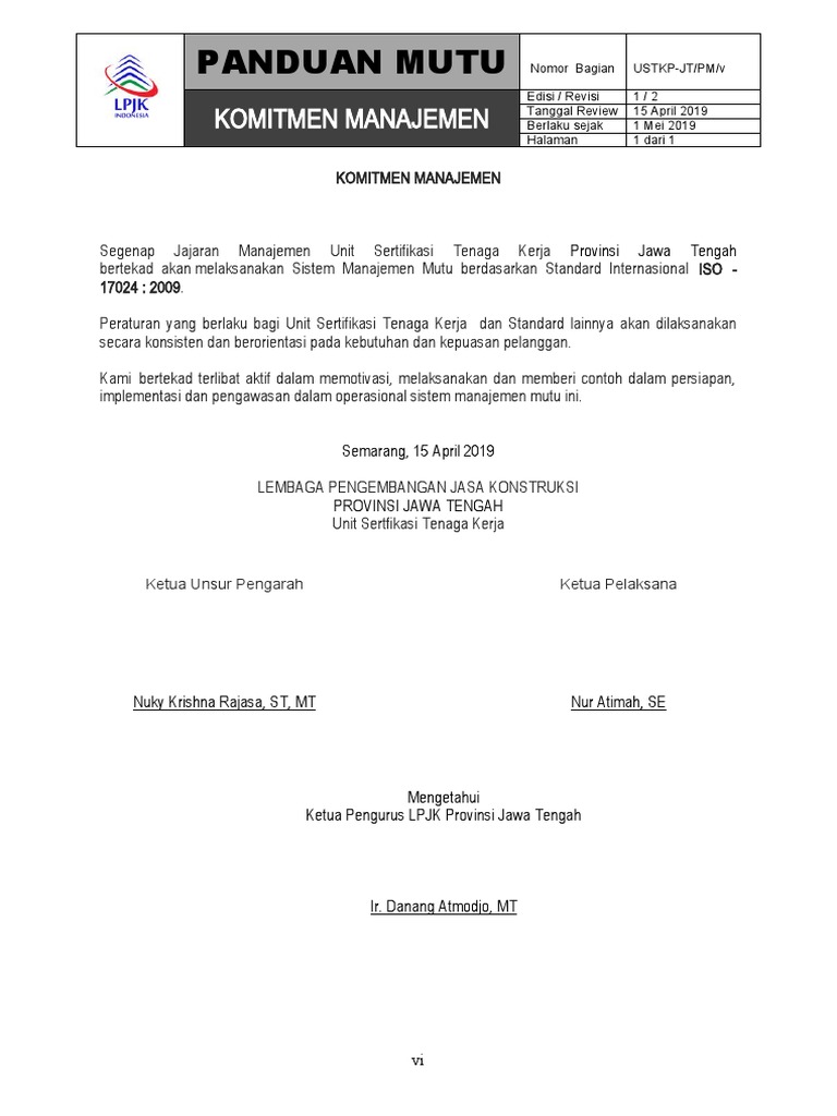 Komitmen Manajemen | PDF