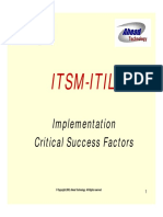 Itsm-Itil: Implementation Critical Success Factors