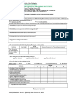 QF-CDMD-04 Rev.02 Effectivity Date October 21, 2020 Overall Training Activity Evaluation Form