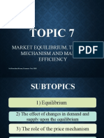 Topic 7 Market Equilibrium